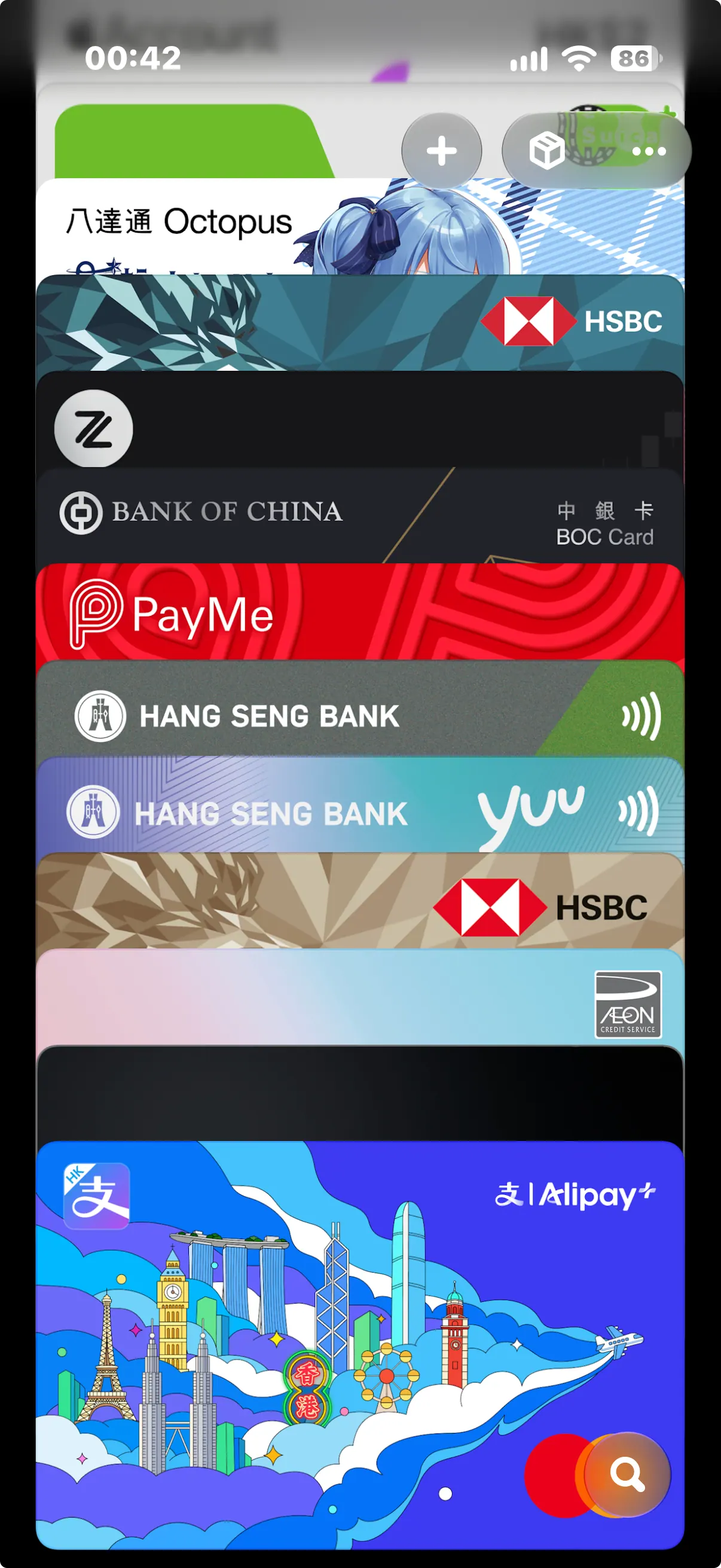 Apple Wallet 裡的卡